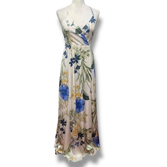 Lulus Still The One White Floral Maxi Open Back Dress - S - Pre-Owned - Picture 2 of 12